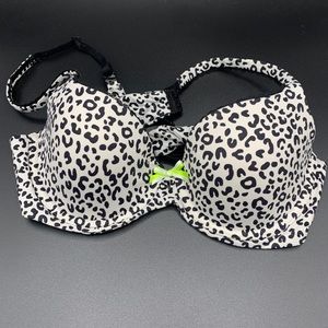 Victoria’s Secret Body By Victoria Lined Demi Bra size 36A leopard excellent!